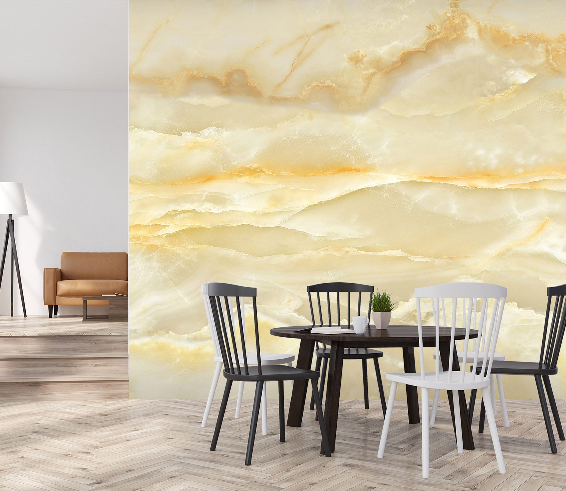 3D Yellow Pattern 1497 Wall Murals