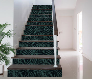 3D Arrangement Of Dark Leaves 476 Stair Risers