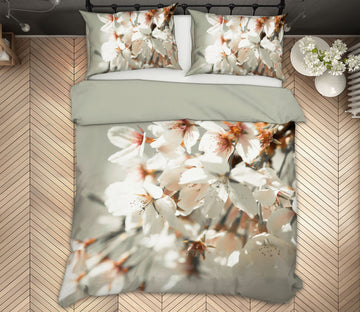 3D White Plum Blossoms 1008 Assaf Frank Bedding Bed Pillowcases Quilt