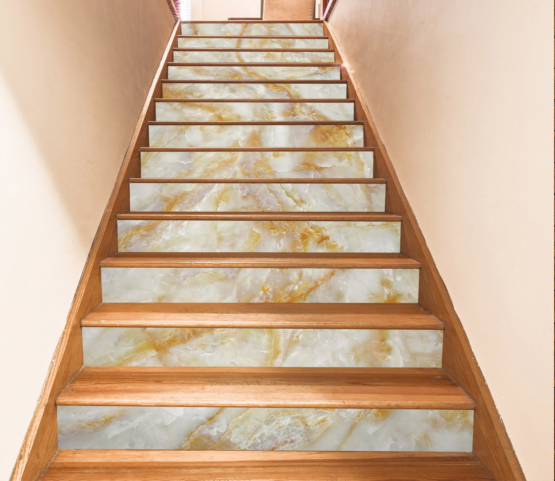 3D Marble Light Color Texture 566 Stair Risers