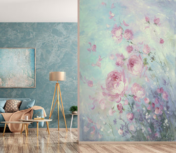 3D Flower Bush Pink 4013 Debi Coules Wall Mural Wall Murals