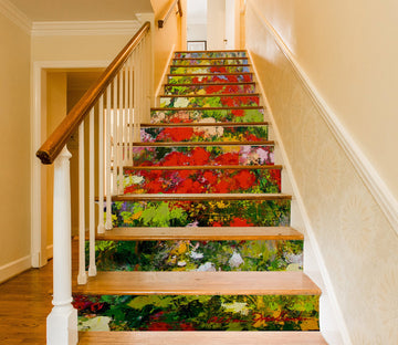 3D Red Flower Meadow 90167 Allan P. Friedlander Stair Risers