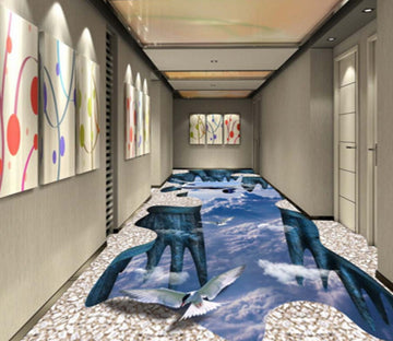 3D Sky Rocks 308 Floor Mural  Wallpaper Murals Rug & Mat Print Epoxy waterproof bath floor