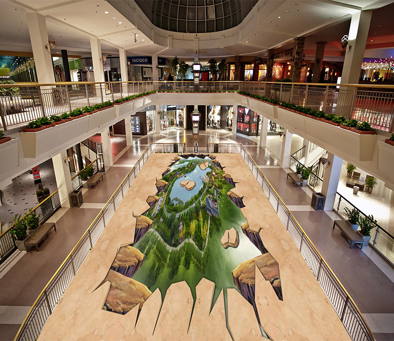 3D Green World 161 Floor Mural  Self-Adhesive Sticker Bathroom Non-slip Waterproof Flooring Murals