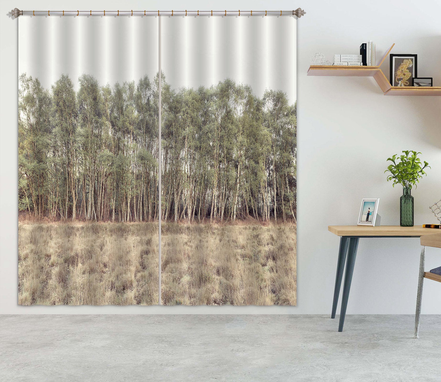 3D Forest Weed 056 Assaf Frank Curtain Curtains Drapes