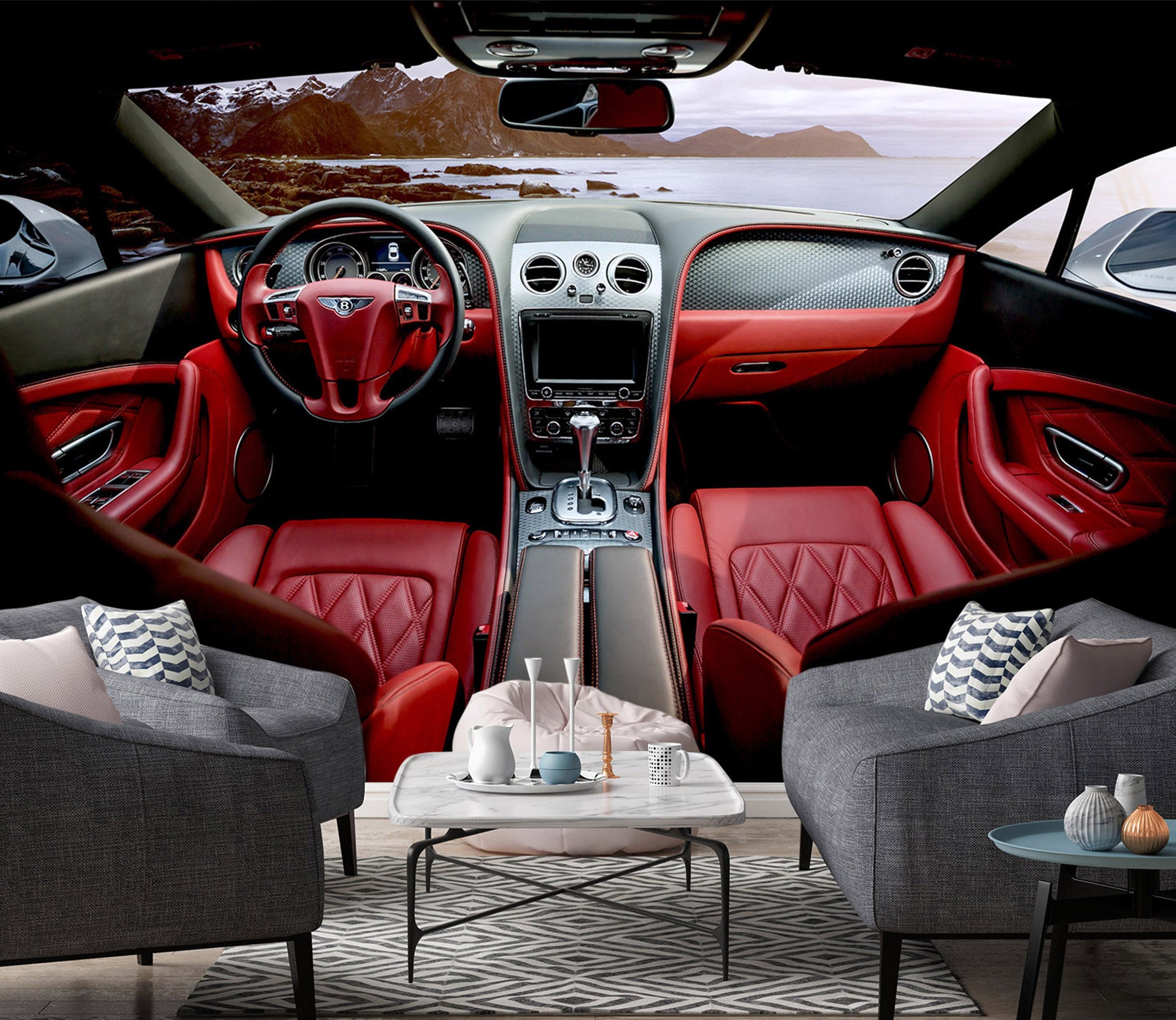 3D Luxury Car Seat 109 Vehicle Wall Murals