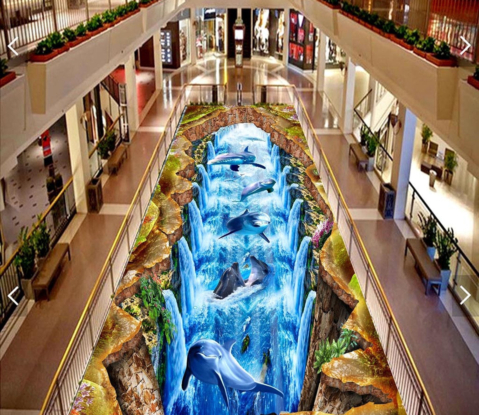 3D Deep Sea Sharkn WG598 Floor Mural Wallpaper AJ Wallpaper 2 