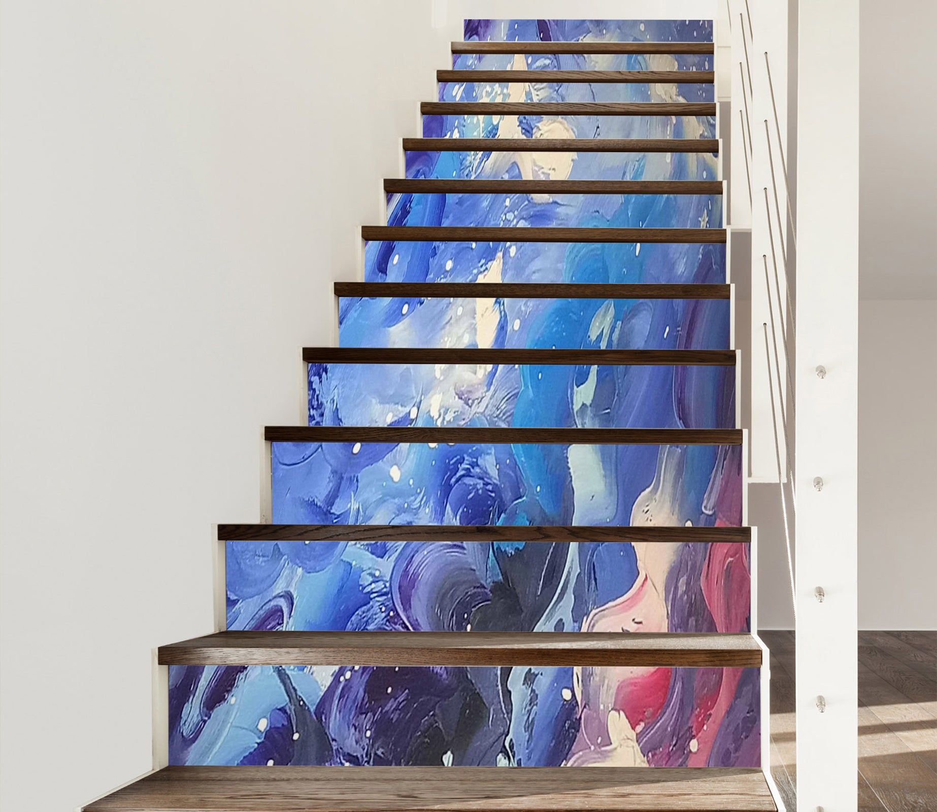 3D Charming Purple 589 Stair Risers