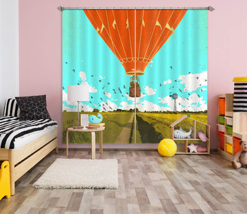 3D Hot Air Balloon 047 Showdeer Curtain Curtains Drapes