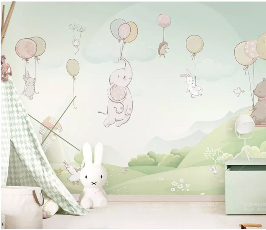 3D Animal Balloon 2054 Wall Murals
