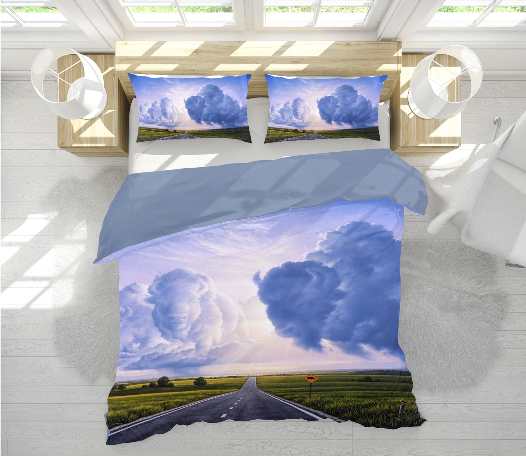 3D Buffalo Crossing 2115 Jerry LoFaro bedding Bed Pillowcases Quilt
