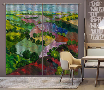 3D Colored Valley 184 Allan P. Friedlander Curtain Curtains Drapes