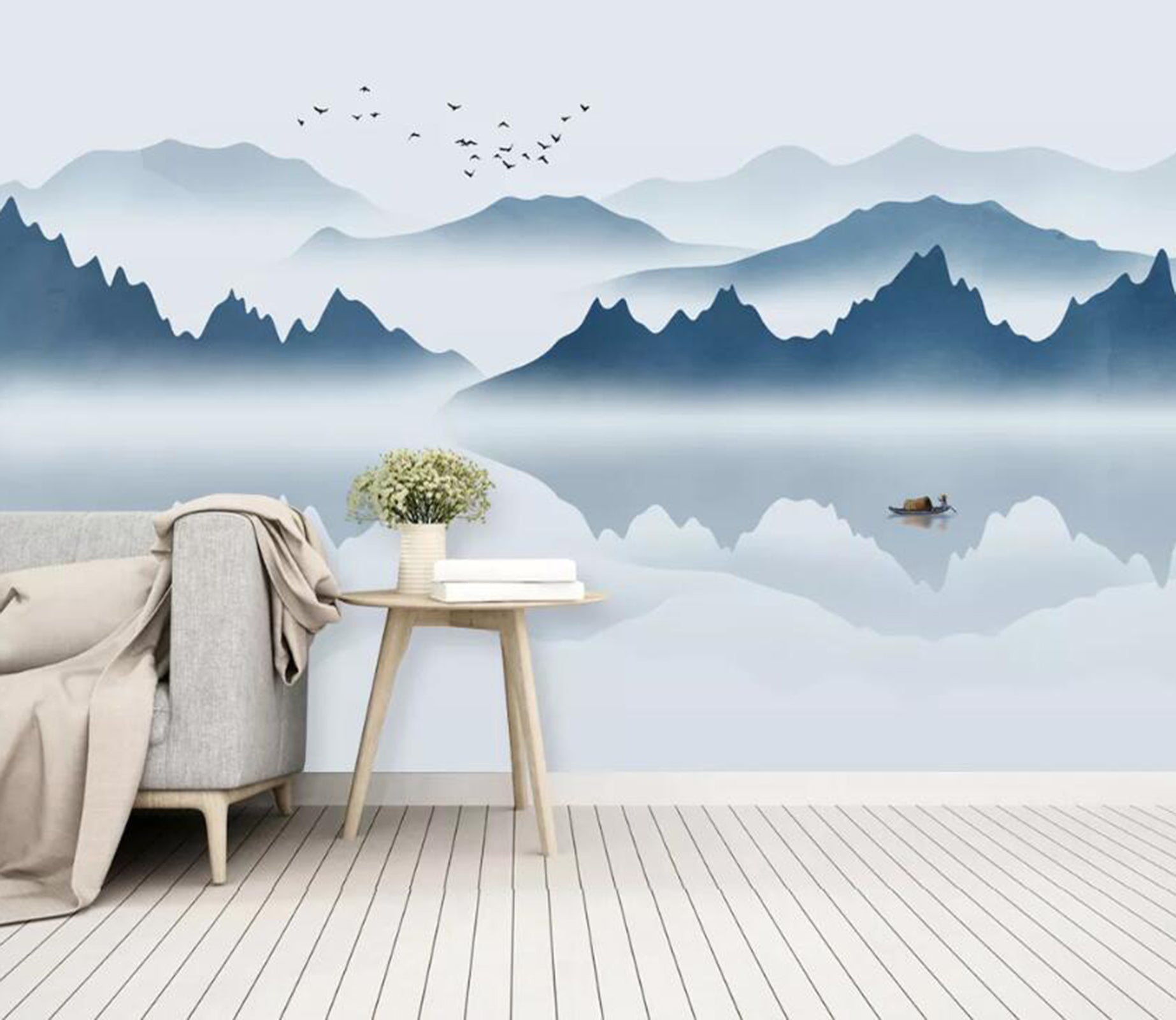 3D Mountain River WC58 Wall Murals Wallpaper AJ Wallpaper 2 