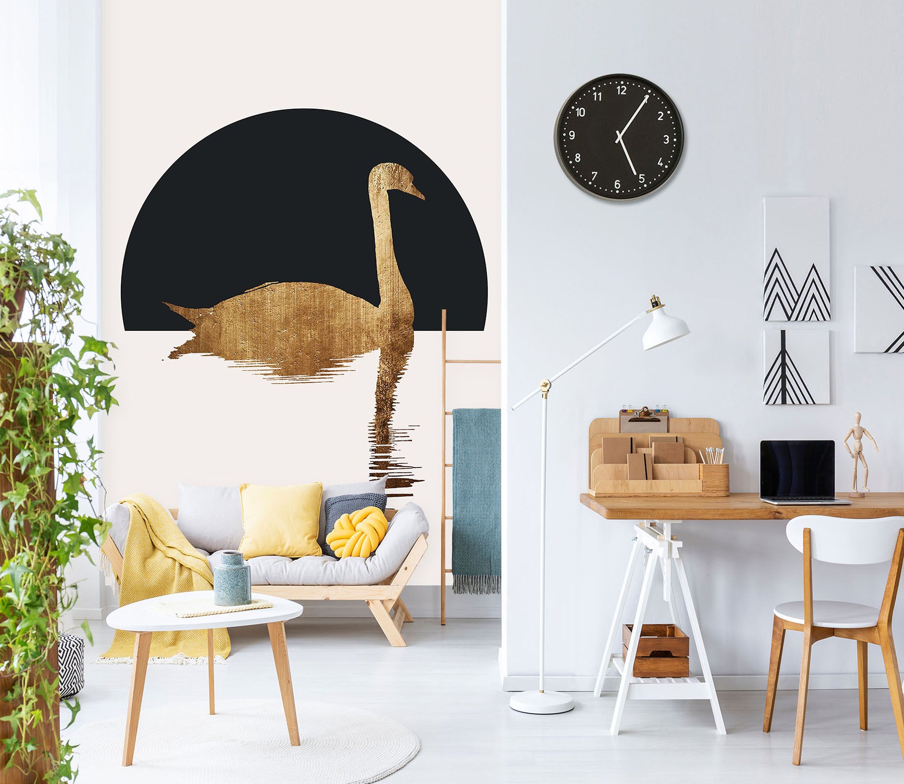 3D Swan Lake 1524 Boris Draschoff Wall Mural Wall Murals