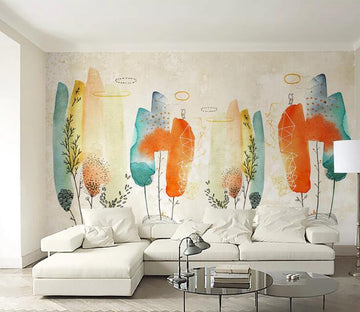 3D Colored Feathers C096 Wall Murals