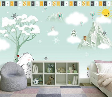 3D Polar Bear 456 Wall Murals Wallpaper AJ Wallpaper 2 