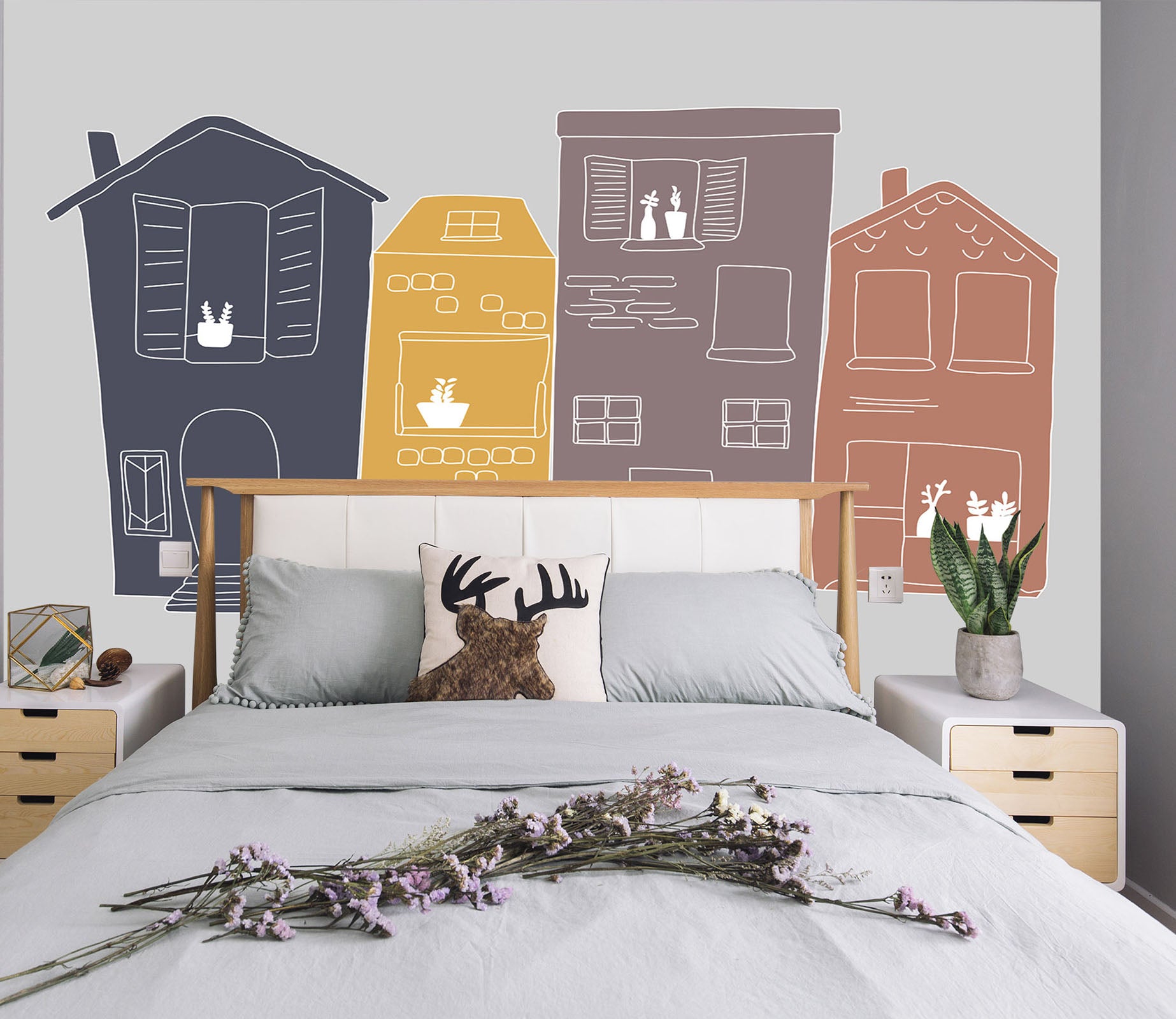 3D Painted Building 1403 Jillian Helvey Wall Mural Wall Murals