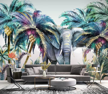 3D Elephant Grove WC2381 Wall Murals