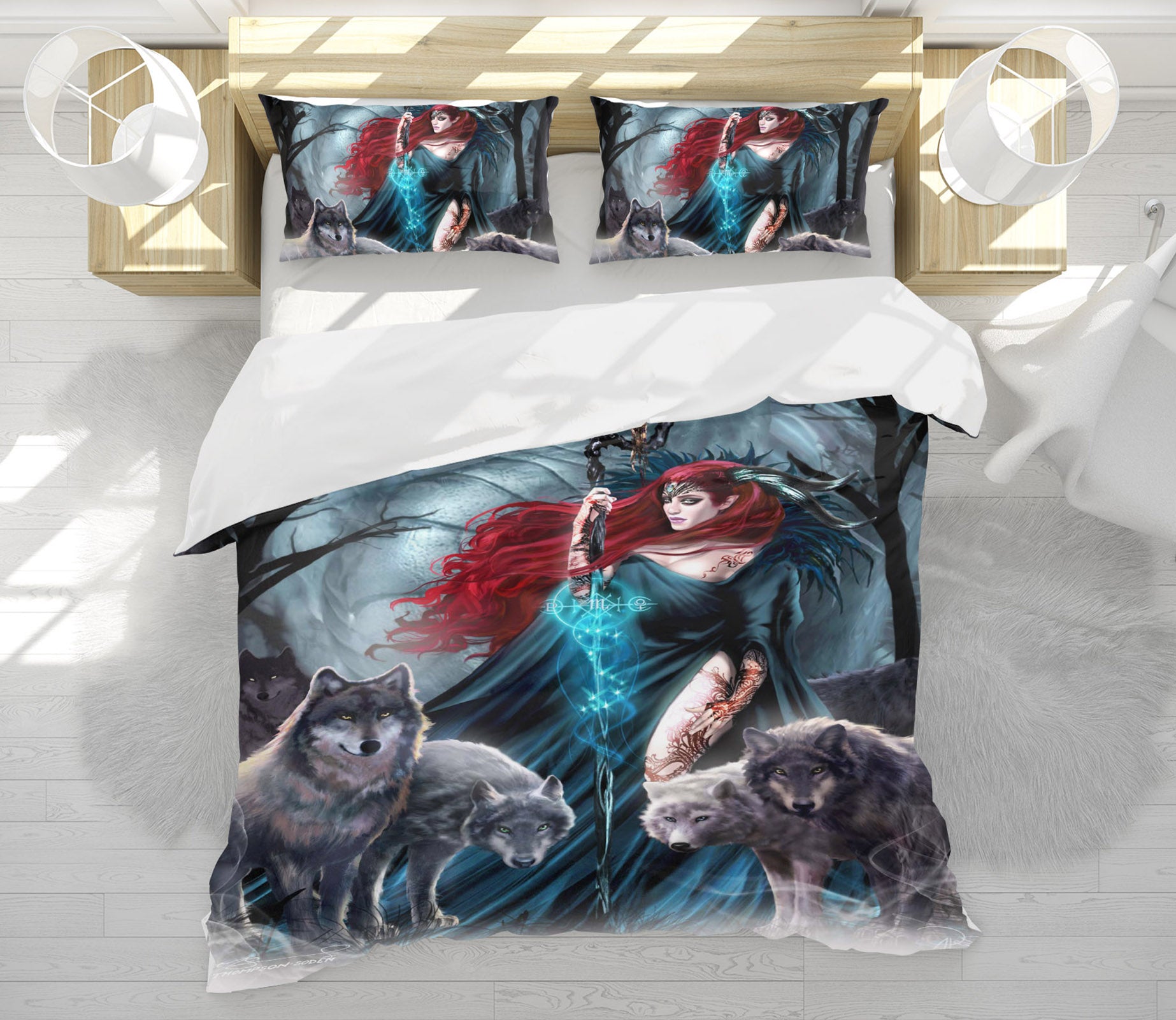 3D Dragon Woman 8338 Ruth Thompson Bedding Bed Pillowcases Quilt Cover Duvet Cover