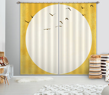 3D Flying Bird 064 Boris Draschoff Curtain Curtains Drapes