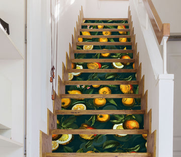 3D Fruit Leaves Pattern 10422 Uta Naumann Stair Risers