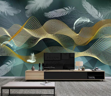 3D Swan Feather WC1472 Wall Murals