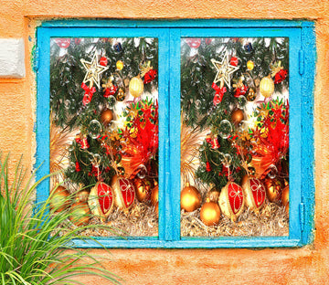 3D Christmas Tree 30032 Christmas Window Film Print Sticker Cling Stained Glass Xmas