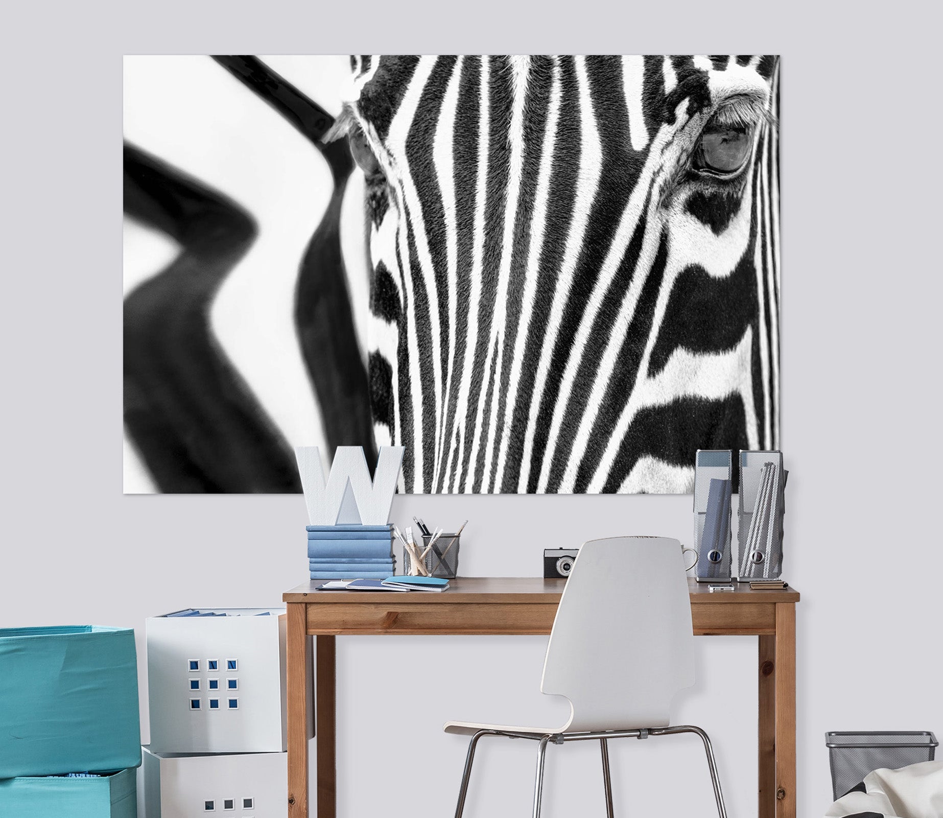 3D Zebra Pattern 118 Marco Carmassi Wall Sticker
