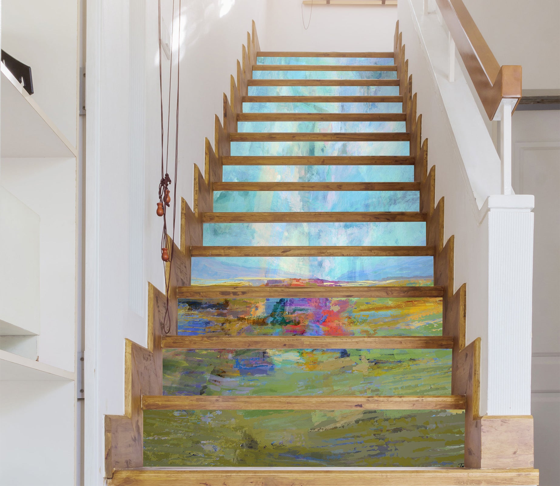 3D Oil Painting Grass Sky 9467 Michael Tienhaara Stair Risers