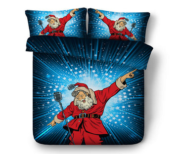 3D Santa Claus 32166 Christmas Quilt Duvet Cover Xmas Bed Pillowcases