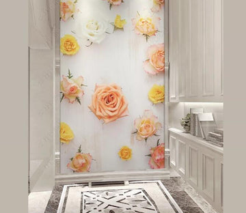 3D Colored Rose WG41 Wall Murals Wallpaper AJ Wallpaper 