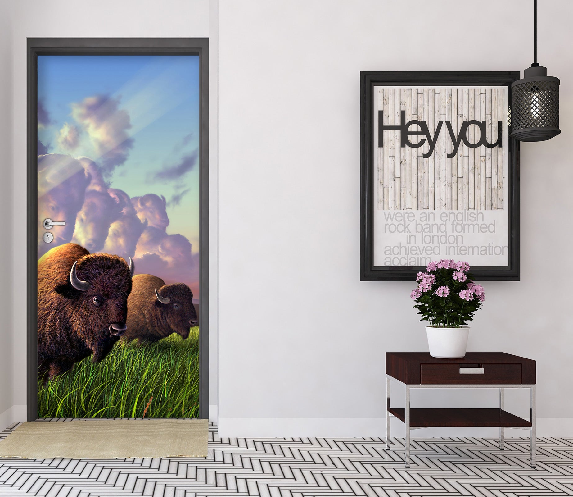 3D Meadow Yak 112154 Jerry LoFaro Door Mural