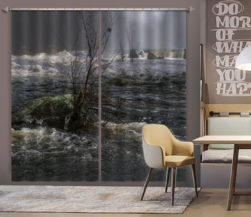 3D Misty River 013 Jerry LoFaro Curtain Curtains Drapes