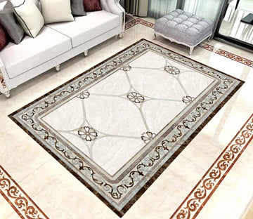 3D Black Pattern WG728 Floor Mural Wallpaper AJ Wallpaper 2 