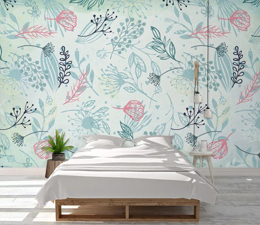 3D Leaves Of Different Colors 1109 Wall Murals
