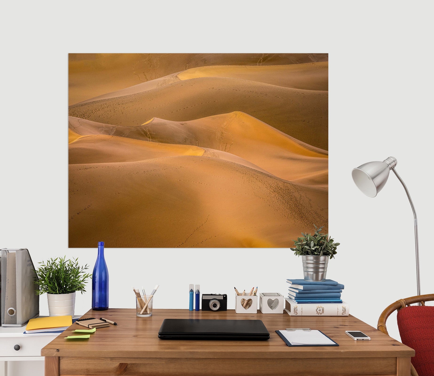 3D Gold Desert 179 Marco Carmassi Wall Sticker