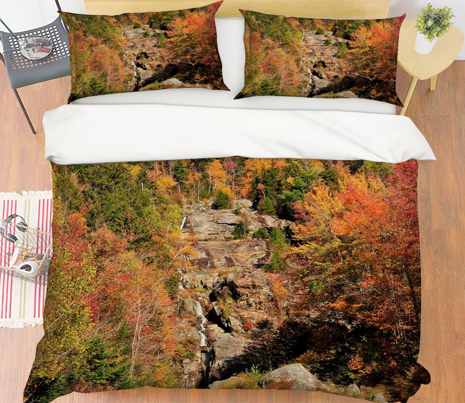 3D Trees In The Mountains 62195 Kathy Barefield Bedding Bed Pillowcases Quilt