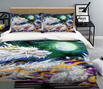 3D Dragon Moon 5882 Kayomi Harai Bedding Bed Pillowcases Quilt Cover Duvet Cover