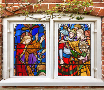 3D Messenger Believers 063 Window Film Print Sticker Cling Stained Glass UV Block