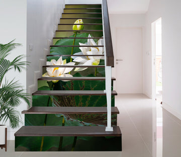 3D White Pure Lotus 522 Stair Risers