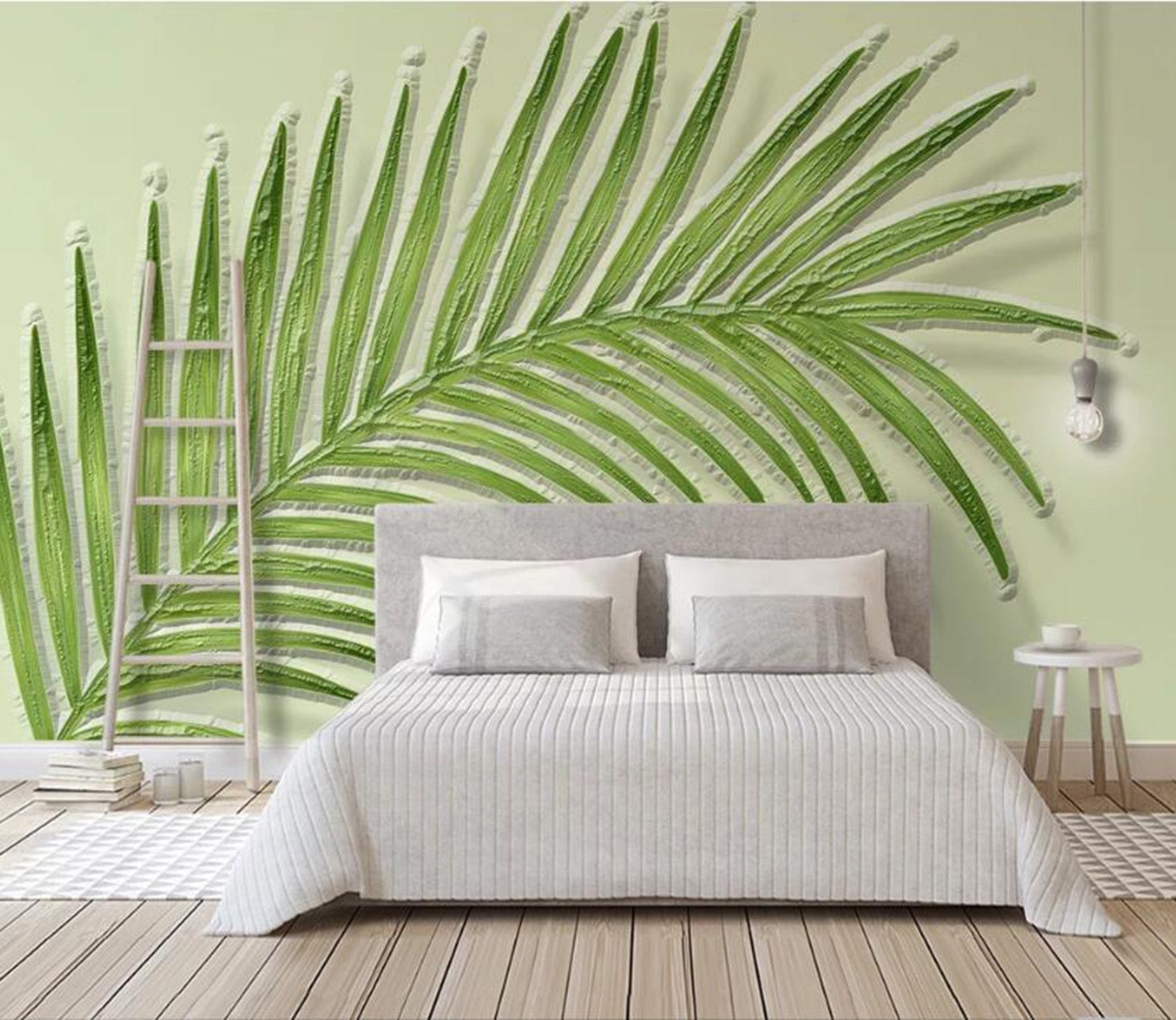 3D Art Green Leaf WC83 Wall Murals Wallpaper AJ Wallpaper 2 