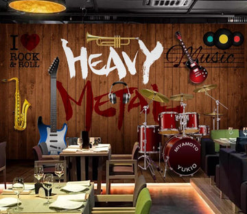 3D Rock Instrument 578 Wall Murals