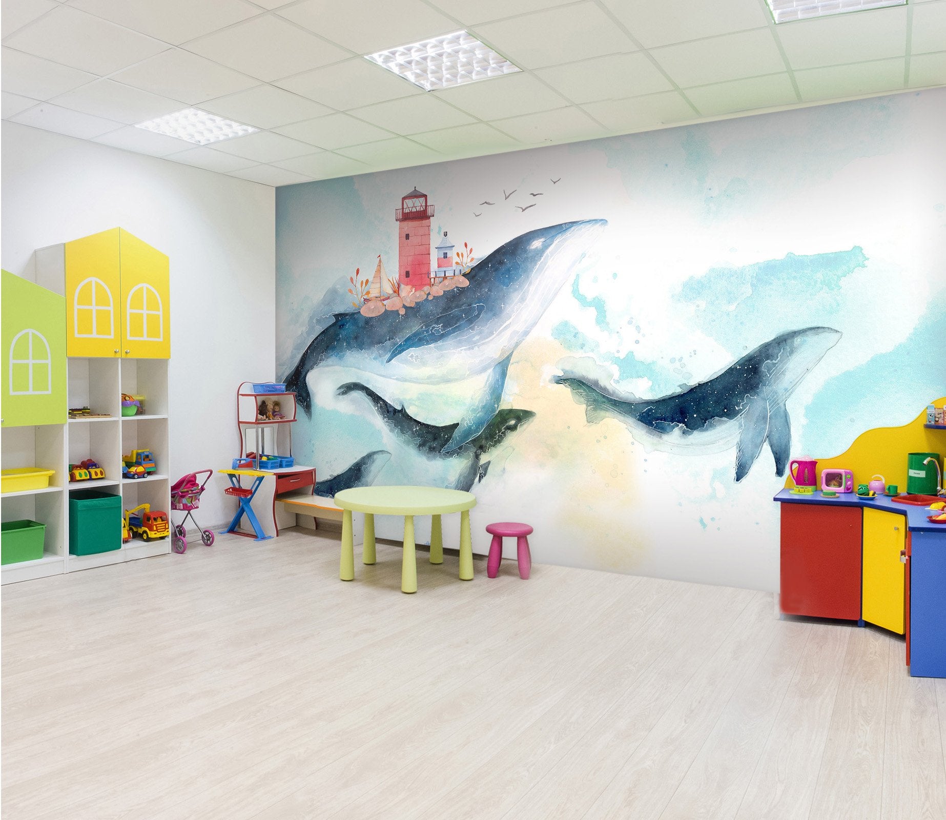 3D Cartoon Marine Life 06 Wall Murals Wallpaper AJ Wallpaper 2 