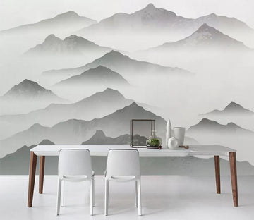 3D Misty Mountains WC1195 Wall Murals
