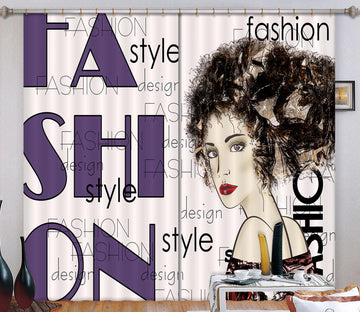 3D Fashion Girl 120 Curtains Drapes
