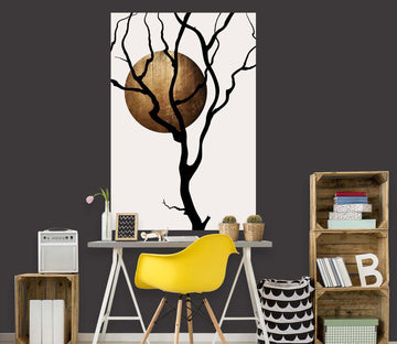 3D Twig Moon 187 Boris Draschoff Wall Sticker