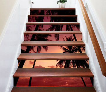 3D Romantic Sunset 412 Stair Risers