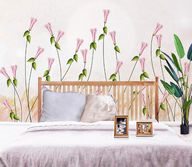 3D Pink Flowers 180 Wall Murals Wallpaper AJ Wallpaper 2 