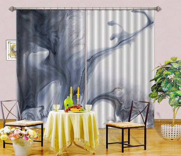 3D Ink Drawing Abstract 81 Curtains Drapes Curtains AJ Creativity Home 