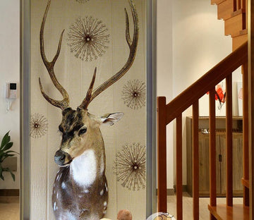 3D Elk Dandelion 553 Wall Murals Wallpaper AJ Wallpaper 2 